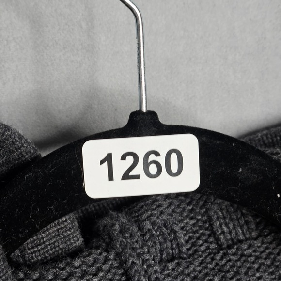 Carbon 2 Cobalt Hoodie Mens XL Gray Chunky Knit Textured Sweatshirt Drawstrings - Picture 9 of 9